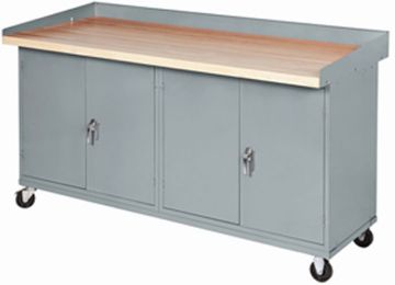 Picture of Workbench, Mobile Maple Top, Gray