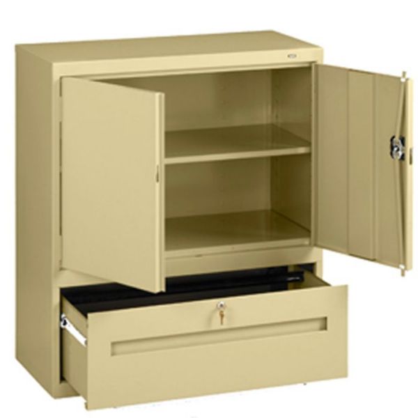Picture of Cabinet, Storage w/File Drawer 36"W x 18"D x 42"H Med Gray