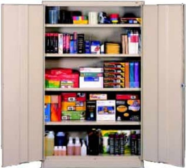 Picture of Cabinet, Storage, Jumbo 48"Wx24"Dx78"H,Med Gray,Set Up
