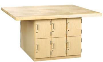 Picture of Bench, 4-Station, Wood Top 12 Door, w/o Vises