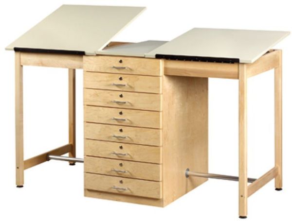 Picture of Table, Drawing, Dual Adjustable Top, 6 Drawers 70"W x 32-1/2"D x 39-3/4"H