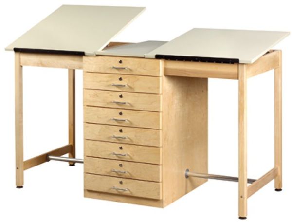 Picture of Table, Drawing, Dual Adjustable Top, 8 Drawers 70"Wx32-1/2"Dx39-3/4"H