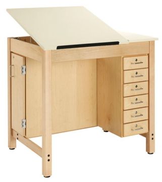 Picture of Table, Drawing, 2 pc Adjustable Top 42"Wx30"Dx39-3/4"H