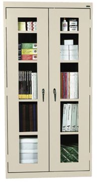 Picture of Cabinet, Storage, Clear View Doors 36"Wx24"Dx72"H, Dove Gray