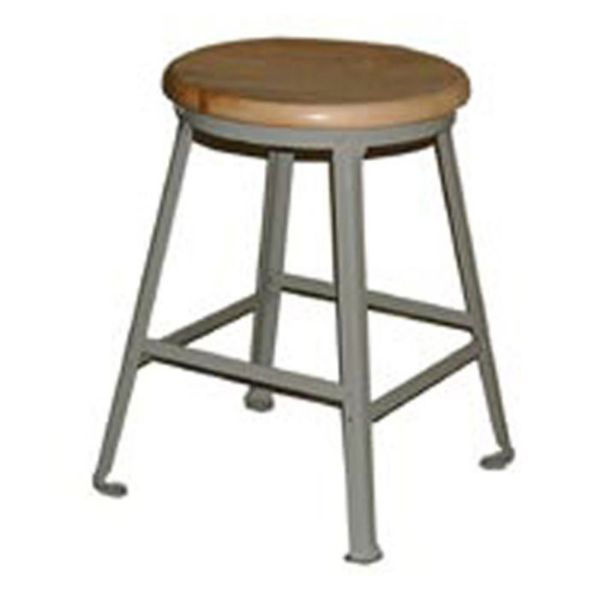 Picture of Stool, Wood Seat, Steel Angle Leg 20"H, Gray