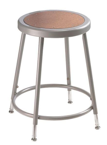 Picture of Stool, Steel, Adjustable Leg 19"-26-1/2", Gray