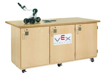 Picture of Workbench, Mobile, Robotics w/VEX Logo 72"Wx26"Dx37"H