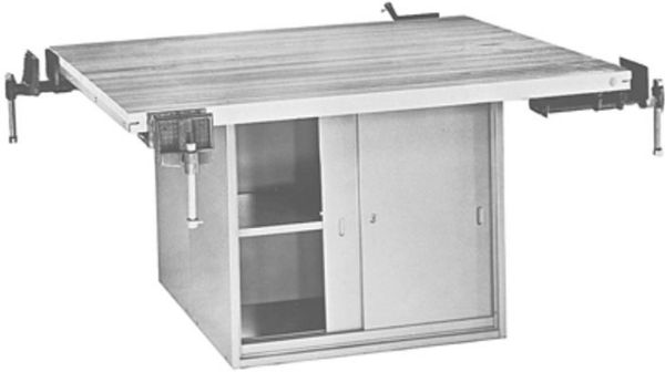 Picture of Bench, 4-Station, Wood Top Slide Door, w/4 Vises, 33-1/4"
