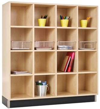 Picture of Cubbies, Maple, Four Sections 48"Wx15"Dx51"H