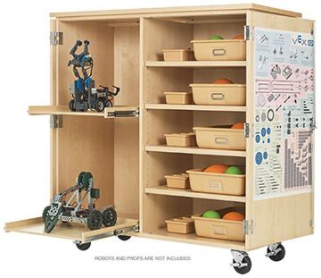 Picture of Cabinet, Storage, Robotics w/VEX Logo & Parts Chart 50"Wx24"Dx53"H