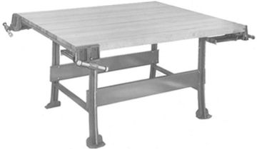 Picture of Bench, Open Base, Gray, 2-Station Steel Top w/o Vises