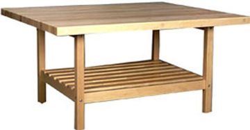 Picture of Bench, Open Base, 4-Station, Wood Top w/4 Vises, 33-1/4"H