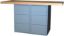 Picture of Bench, 2-Station, Wood Top 6 Locker, w/o Vises, 33-1/4"H