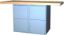 Picture of Bench, 2-Station, Wood Top 4 Locker, w/o Vises, 33-1/4"H
