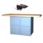Picture of Bench, 2-Station, Wood Top 4 Locker, w/2 Vises, 33-1/4"H
