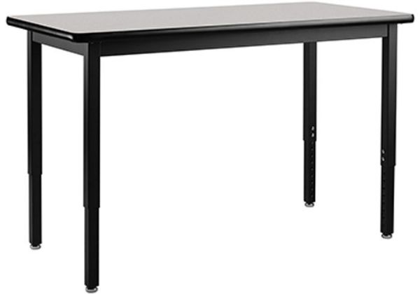 Picture of Table, Adjustable, Steel Frame, Laminate Top, Gray Nebula 30"Wx72"D