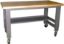 Picture of Bench, Adj Ht, Gray 30"Dx96W" x24-34"H, Maple Top