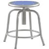 Picture of Stool, Steel, Adjustable Height, 18"-25" Gray Leg, Blueberry Seat
