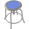 Picture of Stool, Steel, Adjustable Height, 18"-25" Gray Leg, Blueberry Seat