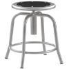 Picture of Stool, Steel, Adjustable Height, 18"-25" Gray Leg, Black Seat