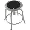 Picture of Stool, Steel, Adjustable Height, 18"-25" Gray Leg, Black Seat