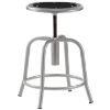 Picture of Stool, Steel, Adjustable Height, 18"-25" Gray Leg, Black Seat