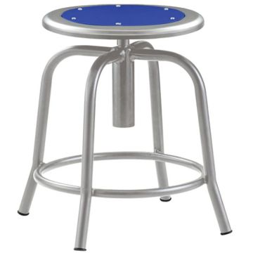 Picture of Stool, Steel, Adjustable Height, 18"-25" Gray Leg, Persian Blue Seat