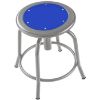 Picture of Stool, Steel, Adjustable Height, 18"-25" Gray Leg, Persian Blue Seat
