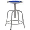 Picture of Stool, Steel, Adjustable Height, 18"-25" Gray Leg, Persian Blue Seat
