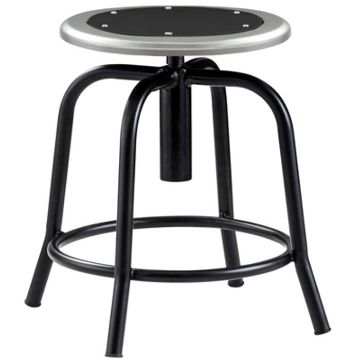 Picture of Stool, Steel, Adjustable Height, 18"-25" Black Leg, Black Seat