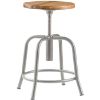 Picture of Stool, Steel, Adjustable Height, 18"-25" Gray, Hardwood Seat