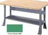Picture of Bench, F Green Legs, Maple Top 5'Wx30"Dx1-3/4"H