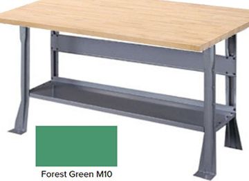 Picture of Bench, F Green Legs, Maple Top 6'Wx30"Dx1-3/4"H