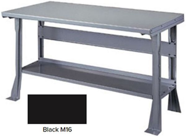 Picture of Bench, Open Base, Steel Top 6'Wx30"D - Black M16