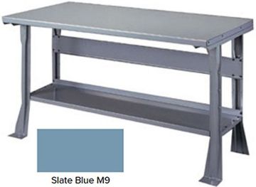 Picture of Bench, Open Base, Steel Top 6'Wx30"D - Slate Blue M9