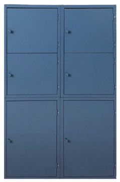 Picture of Cabinet, Storage, 6 Door, 18"x30" & 15"x18" 62"H, Slate Blue