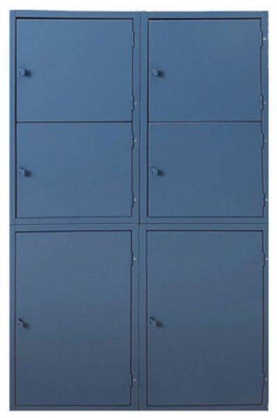 Picture of Cabinet, Storage, 6 Door, 18"x30" & 15"x18" 62"H, Slate Blue