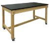 Picture of Tables, Mobile, Makerspace- Black HPL Top 30"Wx60"Dx36"H