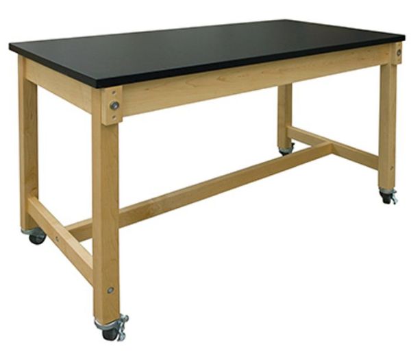 Picture of Tables, Mobile, Makerspace- Black HPL Top 30"Wx60"Dx36"H