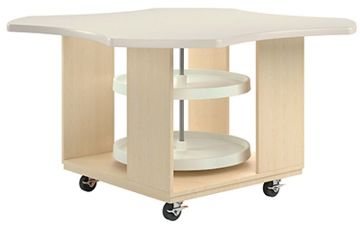 Picture of Workbench, Mobile, Lazy Susan, Almond Lam Top 60"Wx60"Dx30"H