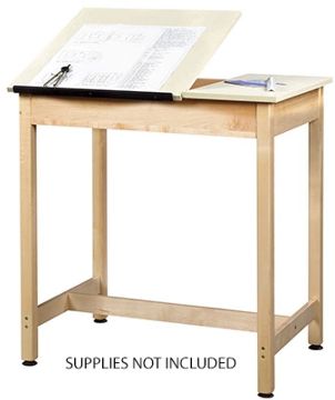 Picture of Table, Drafting, 24"Wx24"D adj surface 12"Wx24"D Fixed Top x 36"H