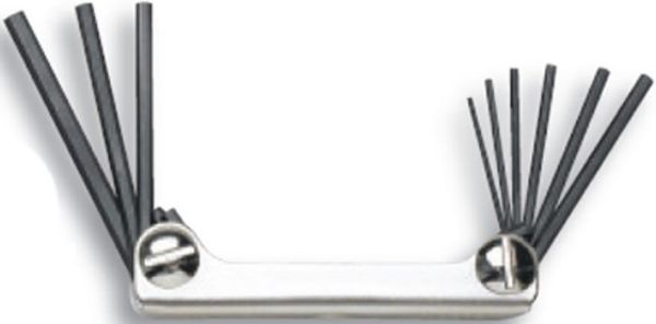 Picture of Hex Key Fractional Set, Folding 9 Sizes, .050" - 3/16"