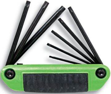 Picture of Torx Key Set, Folding 8 Sizes. Ergo, T9 - T40