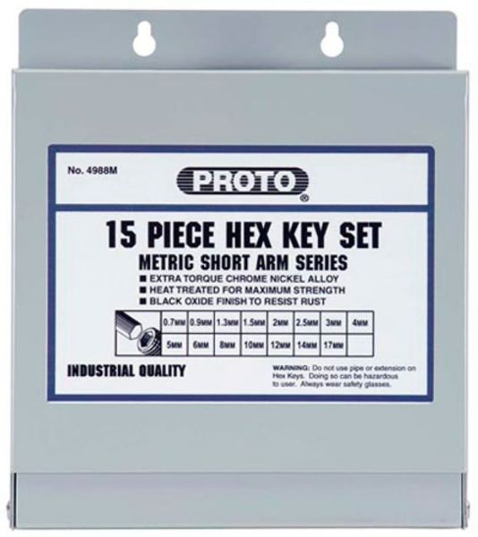 Picture of Hex L-Key Set, Metric, Std 15 Sizes, .07 - 17mm
