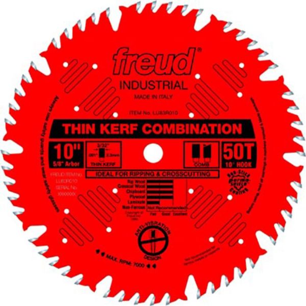Picture of Blade, Circular Saw, Combination, Carbide, Thin Kerf 10”X5/8”x50T