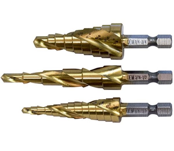 Picture of Drill Bit, Step, Titanium, 3pc 