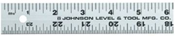 Picture of Rule, Straight Edge, Aluminum 18"Lx1-1/8"W, 8th, 16th Grad