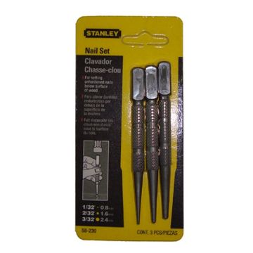 Picture of Nail Set Assortment 3 Pc,1/32",1/16",3/32"