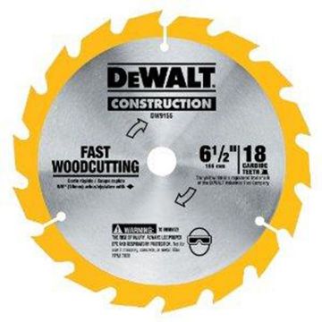 Picture of Blade, Circular Saw, General, Carbide 6-1/2"x5/8"x18T