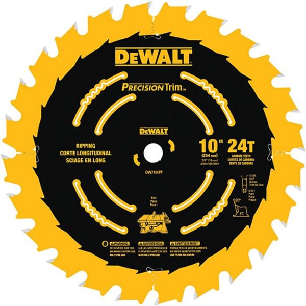 Picture of Blade, Circular Saw, Carbide 10"x24Tx5/8"
